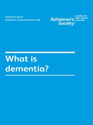 cover image of Alzheimer's Society factsheet 400
